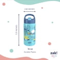 thumbnail image 5 of Zak Designs 16oz Durable Plastic Siply Clutch Water Bottle with Flip Up Straw and Built-In Carry Handle, Construction, 5 of 8