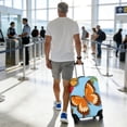 thumbnail image 5 of Stretch Luggage Cover M(22-24in)– Elastic Travel Suitcase Protector with Handle Openings & Bottom Closure, Washable Polyester Spandex Suitcases Cover, Butterfly Floral Print, 5 of 5