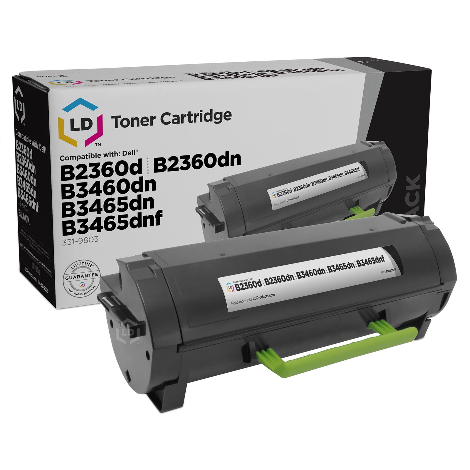 LD Compatible Dell 3319803 (RGCN6 / 7MC5J) Black Toner Cartridge for