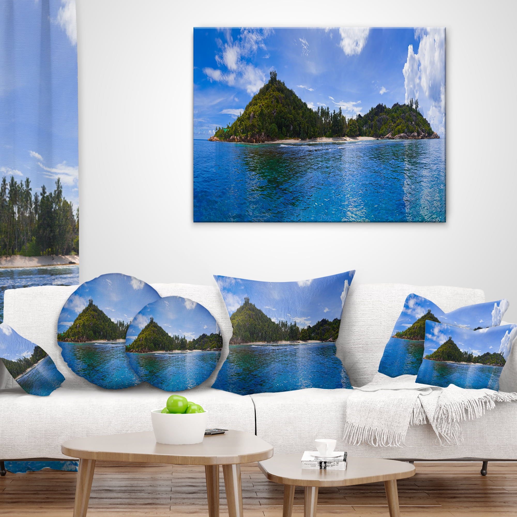 Designart 12" x 20" Multi-color Polyester Throw Pillow