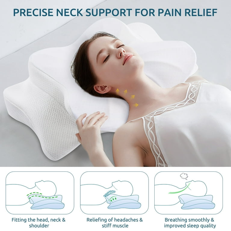 DONAMA Cervical Pillow for Neck Pain Relief Contour Memory Foam