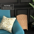 thumbnail image 3 of Red Lantern 2 ft. Short Diamond Weave Fiber Folding Screen - Natural - 4 Panel, 3 of 7