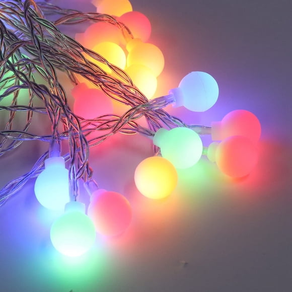 Guirlande Lumineuse à LED, Lampe Décorative Colorée Alimentée par USB, Guirlande Lumineuse Étanche Globe Étoilé pour Noël Extérieur Intérieur Chambre Jardin Fête de Noël Camping (6M/19.6 Pieds)