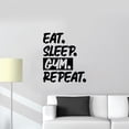 thumbnail image 2 of Eat. Sleep. Gym. Repeat. - Exercise Workout Quote Motivation Fitness Inspiration Quotes Vinyl Wall Art Wall Sticker Decal Home Gym Workout Area Fitness Sticker Decoration Size (30x22 inch), 2 of 3
