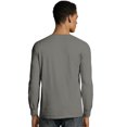 thumbnail image 2 of Hanes Mens ComfortWash Garment Dyed Long Sleeve Pocket Tee, M, Saltwater, 2 of 3