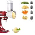 thumbnail image 1 of Slicer/Shredder Attachments for KitchenAid Stand Mixers, Food Slicers Cheese Grater Attachment, Salad Maker Accessory Vegetable Chopper with 4 Blades, 1 of 4