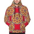 thumbnail image 4 of Hoodies for Men - trendy bright red checkered pattern Long Sleeve Comfrt Men'S Fashion Hoodies & Sweatshirts, Sweatshirts for Men Hoodies Pullover Clothing Clothes with Pouch, 4 of 7