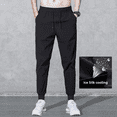 thumbnail image 3 of Pantalones casuales de verano de color sólido de seda de hielo holgados de secado rápido pantalones elásticos, 3 of 5