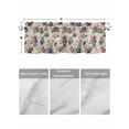 thumbnail image 2 of Kitchen Valances for Window, Spring Summer Blossom Flower Light Filtering Rod Pocket Valance Curtain, Retro Blue White Red Floral Short Curtains Window Topper for Bedroom Bathroom Living Room 42x18in, 2 of 9