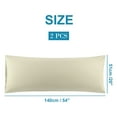 thumbnail image 6 of PiccoCasa 2Pcs Body Pillowcases Microfiber Pillow Covers, Standard Khaki, 6 of 8