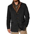 thumbnail image 1 of Men's Jacket Vintage Fleece Suede Jackets Fall Winter Outdoor Daily Blazer-good, 1 of 5
