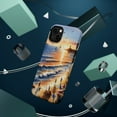 thumbnail image 3 of DistinctInk MagSafe Tough Case for Apple iPhone 13 (6.1" Screen) - Serene Sunset: A Vibrant Beachscape Painting - Raised Bezel Screen Guard, 3 of 6