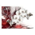 thumbnail image 3 of Tiptophomedecor Floral Wallpaper Wall Mural - Orchid In Red, 3 of 4