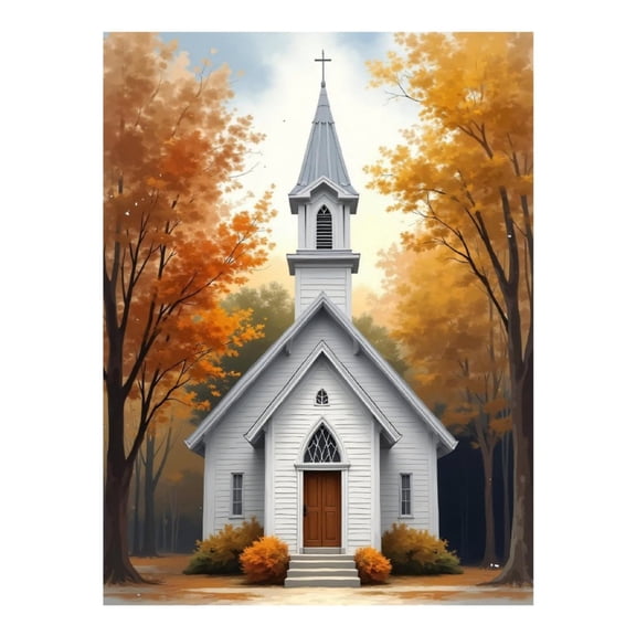 Diamond Art Kits for Adults - Realistic Church Print No.4 5D Frameless Dimond Painting Kit for Adults Beginner, Round Diamond Kits for Home Wall Decor, Gift for Women