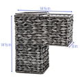 thumbnail image 2 of 14.5 in Plastic Wicker Storage Stair Basket with Handle (Grey), 2 of 6