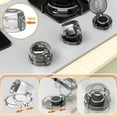 thumbnail image 6 of WeGuard 5 Pack Child Proof Clear Gas Stove Knob Covers+Oven Door Locks, Baby Safety Adhesive Lock Kit for Toddler Kids Kitchen Safety Guard No Drill, 6 of 6