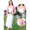 thumbnail image 2 of DARING DIVA Women's 3/4 Sleeve Cropped Open Front Cardigan Sweaters XS Pink, 2 of 6
