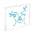 thumbnail image 2 of Teary Face 13.7" X 10.9" Contemporary Glam Acrylic Box USB Operated LED Neon Light, Blue, 2 of 7