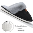 thumbnail image 3 of LNGOOR Pantoufles Douillettes et Duveteuses pour Femmes - Doublure en Peluche Chaude en Mousse Mémoire Ultra Douce pour l'Intérieur et l'Extérieur, Semelle Antidérapante, Respirantes, Lavables à la Machine, Parfaites pour la Maison, les Voyages et les Cadeaux, 3 of 7