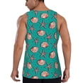 thumbnail image 3 of Easygdp Starfish and Shell Men's Tank Top, Sleeveless Muscle T Shirts, Breathable, Quick-Dry, Loose for Gym, Running, Fitness - Medium, 3 of 9
