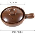 thumbnail image 4 of LIFKOME Clay Cooking Pots Ceramic Stockpot Casserole Pot Cooking Pot Stew Pot Hot Pot Soup Pot Earthen Pot French Onion Soup Crock with Lid Clay Handle Clay Pot Rice, 4 of 8