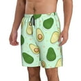thumbnail image 2 of Kll Avocado Men'S Casual Summer Beach Shorts Hawaiian Shorts With Pockets-Large, 2 of 9