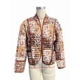thumbnail image 6 of Womens Cropped Puffer Quilted Jacket Cardigan Floral Printed Long Sleeve Open Front Short Padded Coats Caramel Color M, 6 of 9