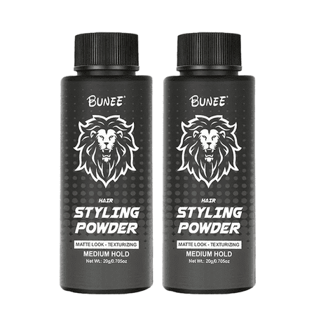 Hair Styling Powder for Men & Women, Matte Finish Texturizing Volume Powder, Medium Hold, Anti-Grease, 2 Pack