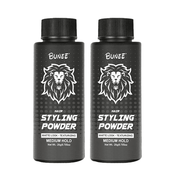 Hair Styling Powder for Men & Women, Matte Finish Texturizing Volume Powder, Medium Hold, Anti-Grease, 2 Pack