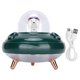 thumbnail image 1 of UFO lindo mini humidificador 500 ml boquillas dobles pequeño humidificador de niebla fría para oficina viajes dormitorio habitación de bebé coche verde, 1 of 5