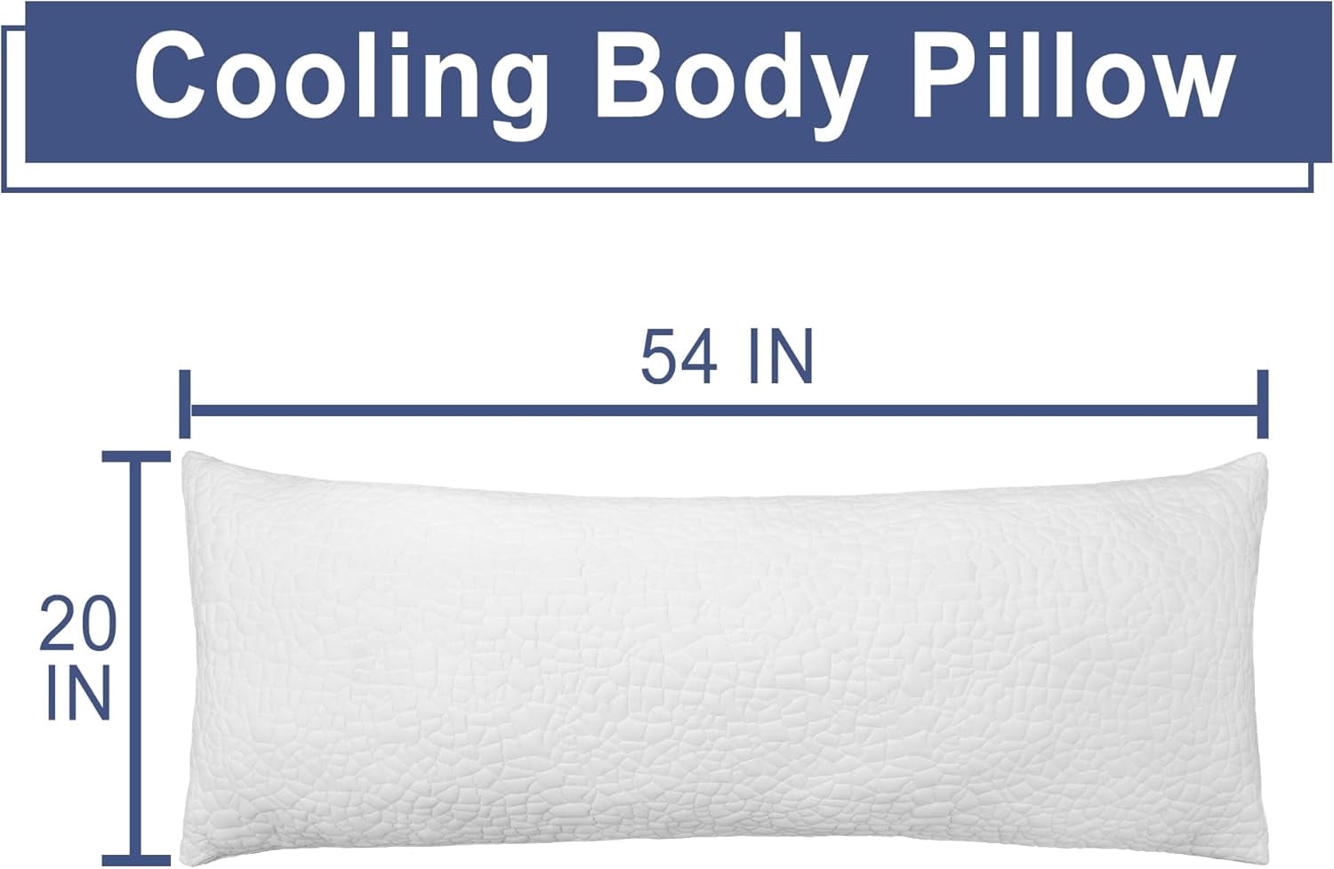 Adjustable Body Pillow for Adults - 20x54 Inch Shredded Memory Foam Body Pillow with Removable & Washable Pillowcase, Full Body Support for Side Sleepers, Pregnancy & Pain Relief