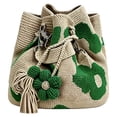 thumbnail image 2 of Handmade Crochet Flower Tote,Knit Floral Purse Bag Boho Woven Beach Handbags Crossbody Shoulder Bag for Women Vacation, 2 of 7