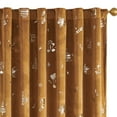 thumbnail image 6 of CURTAINKING Christmas Velvet Blackout Curtains 84 inches Length Rod Pocket Window Curtains Holiday Decor for Bedroom Living Room Silver Foil on Brown, 6 of 8