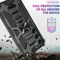 thumbnail image 2 of FIEWESEY for Samsung Galaxy S23 Phone Case,Military Grade Anti-Drop Shockproof Armor Protection Case Built-in Kickstand Cover for Samsung Galaxy S23(Black), 2 of 6