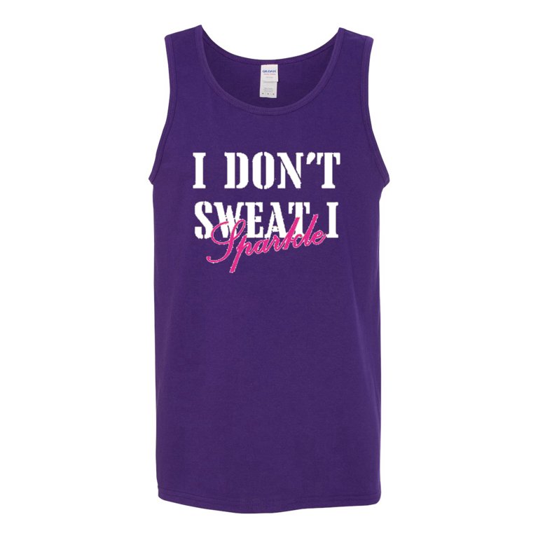 Wild Bobby, I Don't Sweat I Sparkle Glitter Fitness Print, Gym