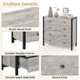 thumbnail image 6 of Costway 4-Drawer Dresser Modern Chest of Drawers Wooden Storage Dresser Grey, 6 of 10