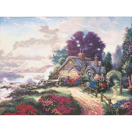 Candamar Designs Thomas Kinkade A New Day Dawning Embellished Cross Stitch Kit, 12
