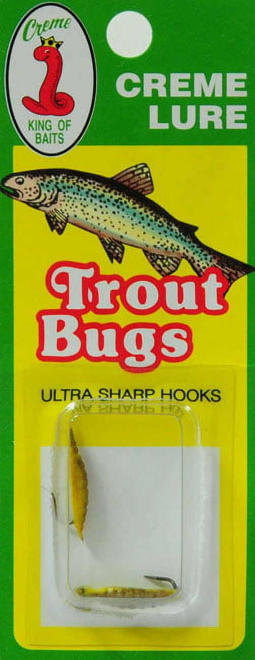 Creme 1" Ultra Sharp Trout Caddis Worm Lure, Brown