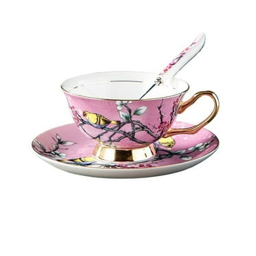 Latte Mug European Luxury Bone China Household Tea Set Ceramic British Afternoon Tea Cup Vintage Coffee Cups For Any Kitchen