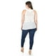thumbnail image 3 of Blusa de chifon con escarolas Roman Fashion /Tallas Extras, 203 (Blanco) blanco 40, 3 of 6