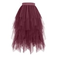 thumbnail image 2 of Sentmoon Skirts for Women High Waisted Solid Color Summer Golf Skirts for Women Pleated Gauze Maxi Skirts for Women Beach Essentials for Women Comfy Wine L, 2 of 3