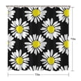 thumbnail image 5 of Waterproof Daisies Flower Yellow White Shower Curtain 72x72 Inch Boho Style Polyester Unique Shower Curtain for Bathroom Hotel Home Decor with 12 Plastic Hooks, 5 of 5