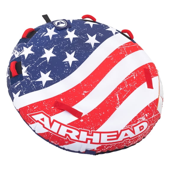 Sportsstuff Stars & Stripes Heavy Duty Nylon Covered 1-2 Rider Towable Tube, Max Weight 240 lbs