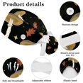 thumbnail image 4 of Working Cap with Buttons and Sweatband Scrub Hat Bouffant Caps with Scrunchie Mushroom Tie Back Hats, 4 of 5