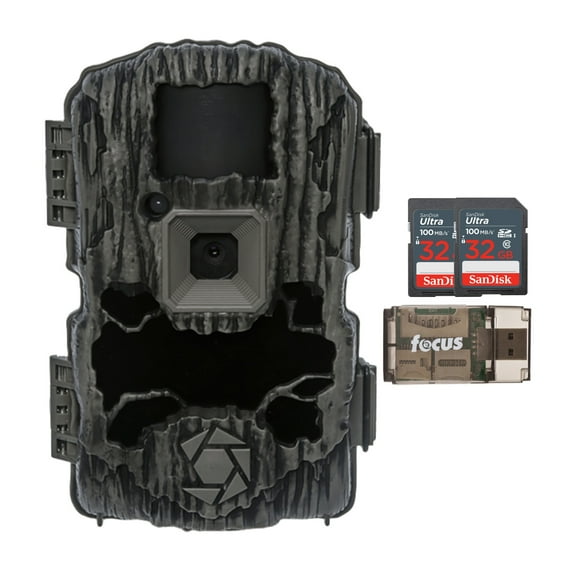 Stealth Cam GMAX32 - 32MP 1080p HD Video Trail Camera, Basic Bundle (3 Items)