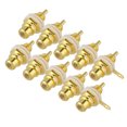 thumbnail image 1 of Conector RCA chapado en oro, conector hembra de Audio HIFI (blanco), 10 Uds., 1 of 8