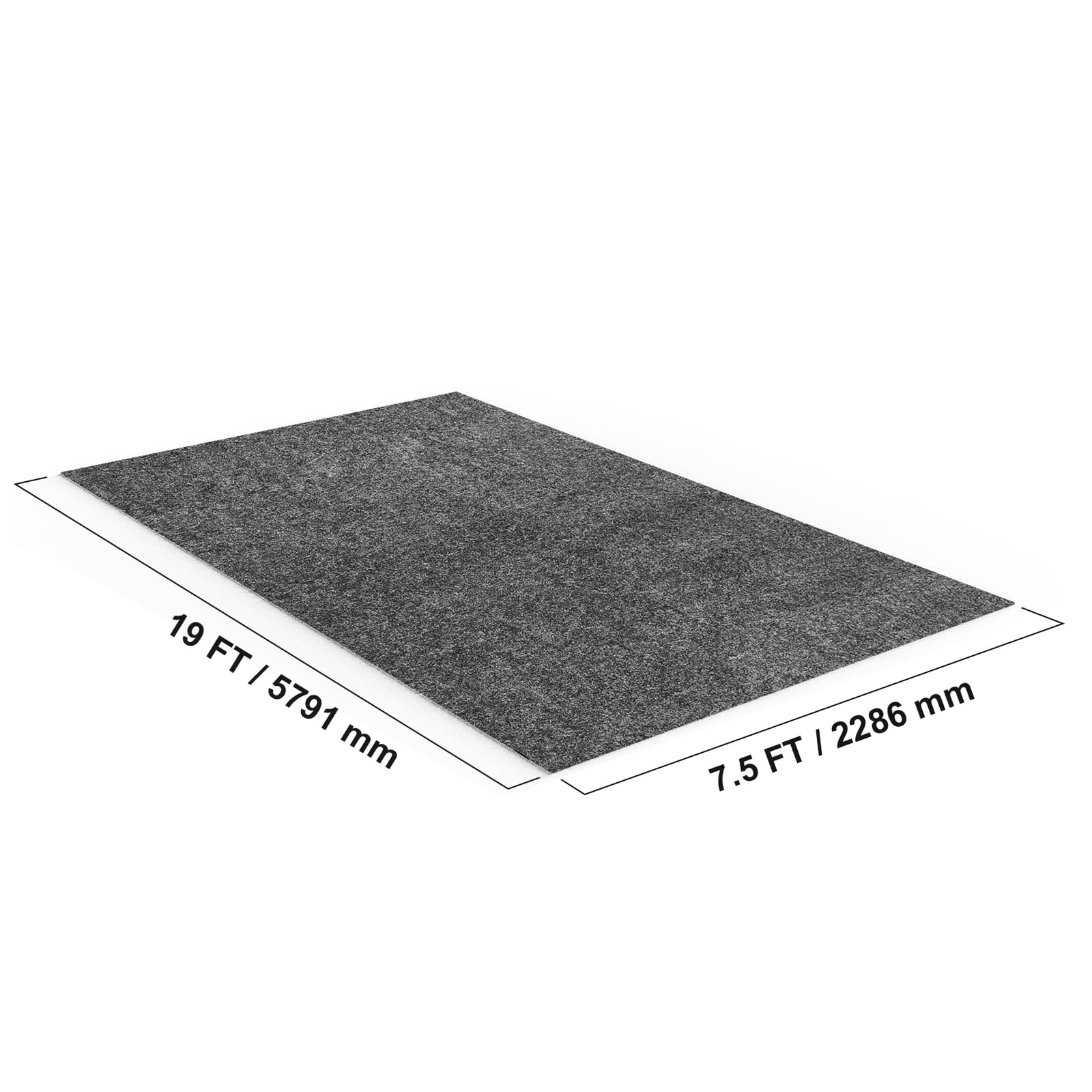 SKYSHALO Garage Floor Mat 7.6'x19' Non-slip Heavy Duty Containment Mat Waterproof