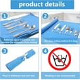 thumbnail image 3 of Sacs de Rangement Argentés, 10 Pcs Sacs Protecteurs Anti-Ternissement Argentés Support Bleu pour Couverts Organisateur de Rangement avec Ruban Blanc pour Ustensiles de Cuisine, 3 of 4