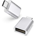 thumbnail image 1 of Adaptador USB C a USB plateado, paquete de 2, adaptador USB C macho a USB 3 hembra compatible con MacBook Pro/Air 2021, iMac, iPad Mini 6/Pro, adaptador Thunderbolt 3/4, 1 of 5