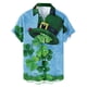 thumbnail image 3 of Camisa del día de San Patricio 2024 para hombre, camiseta con estampado 3D completo de cuatro hojas verdes, camiseta informal de manga corta para festivales y playas, 3 of 4